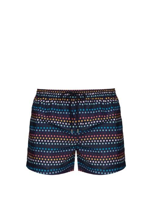 Matchesfashion.com Paul Smith - Polka Dot Stripe Swim Shorts - Mens - Multi