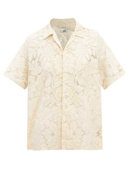 Bode - Upcycled Lace Shirt - Womens - Ivory