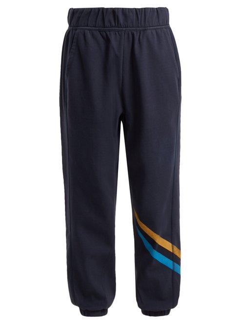 Matchesfashion.com Lndr - Cool Down Stripe Print Track Pants - Womens - Blue Multi