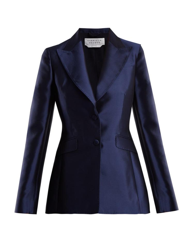 Gabriela Hearst Serge Single-breasted Silk-blend Blazer