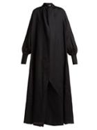 Matchesfashion.com The Row - Adesuwa High Neck Silk Gown - Womens - Black