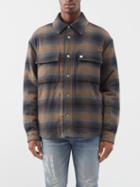 Amiri - Plaid Cotton-blend Flannel Padded Jacket - Mens - Brown Multi