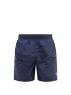 Matchesfashion.com Stone Island - Logo-patch Garment-dyed Shell Swim Shorts - Mens - Dark Blue