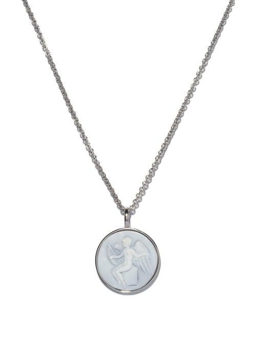 Matchesfashion.com Tom Wood - Eros Cameo Sterling-silver Pendant Necklace - Mens - Silver