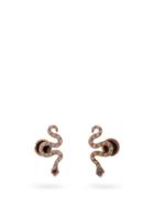 Matchesfashion.com Ileana Makri - Little Snake 18kt Rose Gold And Sapphire Earrings - Womens - Gold