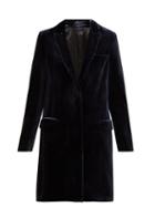 Matchesfashion.com Nili Lotan - Reese Single Breasted Velvet Jacket - Womens - Navy