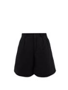 Comme Des Garons Shirt - Low-cut Padded Wool-flannel Shorts - Mens - Black