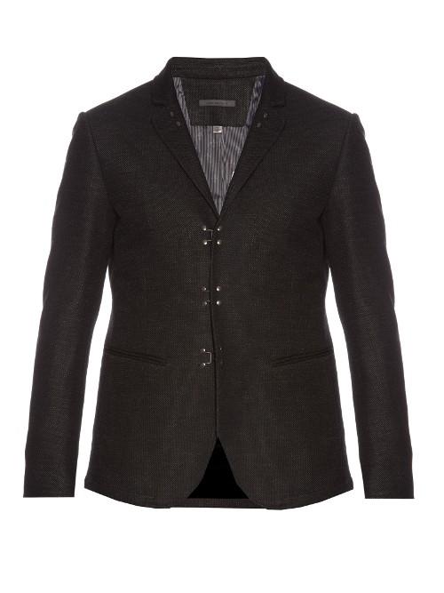 John Varvatos Cotton Hook And Bar Blazer