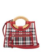 Matchesfashion.com Fendi - Runaway Woven Leather Plaid Bag - Womens - Red Multi