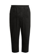 By Walid Morton Cropped Antique-linen Trousers