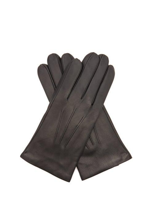 Matchesfashion.com Dents - Bath Cashmere Lined Leather Gloves - Mens - Black