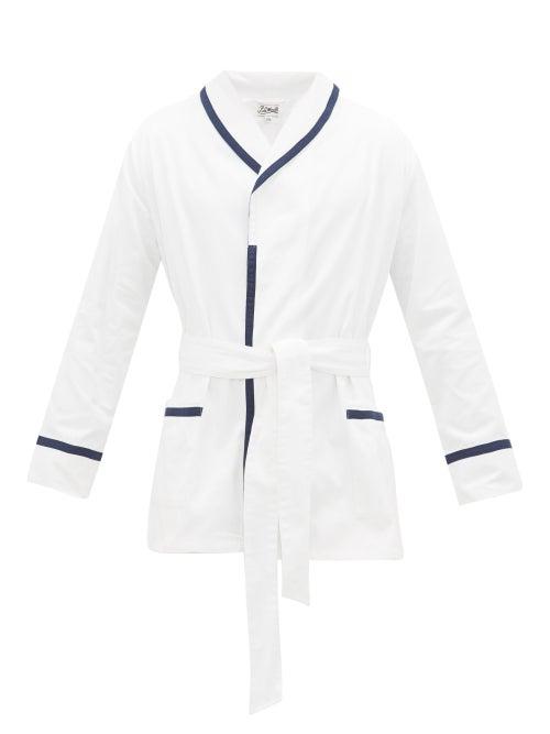 Matchesfashion.com P. Le Moult - Herringbone-cotton Jacket - Mens - White