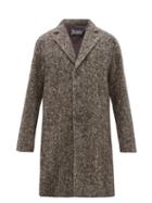 Matchesfashion.com Herno - Single Breasted Wool Herringbone Overcoat - Mens - Brown Multi