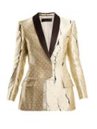 Matchesfashion.com Haider Ackermann - Polka Dot Jacquard Jacket - Womens - Gold