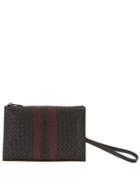 Bottega Veneta Intrecciato Stitch-detail Leather Pouch