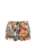 Dolce & Gabbana - Marble-print Swim Shorts - Mens - Multi