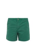 Matchesfashion.com Polo Ralph Lauren - Logo Embroidered Cotton Blend Twill Shorts - Mens - Green
