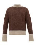 Matchesfashion.com Jacquemus - Pierre Deconstructed Merino Wool Sweater - Mens - Brown
