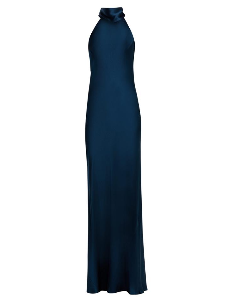 Galvan Sienna Halterneck Silk Gown