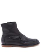 Matchesfashion.com Loewe - Penny Loafer Style Leather Boots - Mens - Black