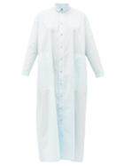 Matchesfashion.com Toogood - The Draughtsman Cotton Shirt Dress - Womens - Light Blue
