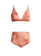 Matchesfashion.com Haight - High Rise Triangle Bikini - Womens - Pink Print
