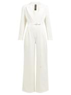 Matchesfashion.com Norma Kamali - Single Breasted Jumpsuit - Womens - Ivory