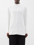 Jil Sander - Asymmetric Linen Shirt - Womens - Natural