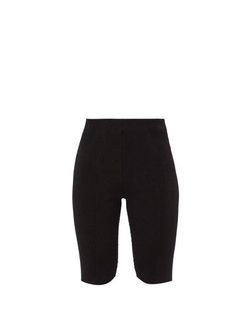 Gauge81 - Cardo Ribbed Biker Shorts - Womens - Black