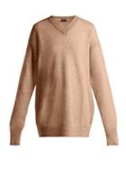 Matchesfashion.com Joseph - V Neck Brushed Mohair Sweater - Womens - Beige