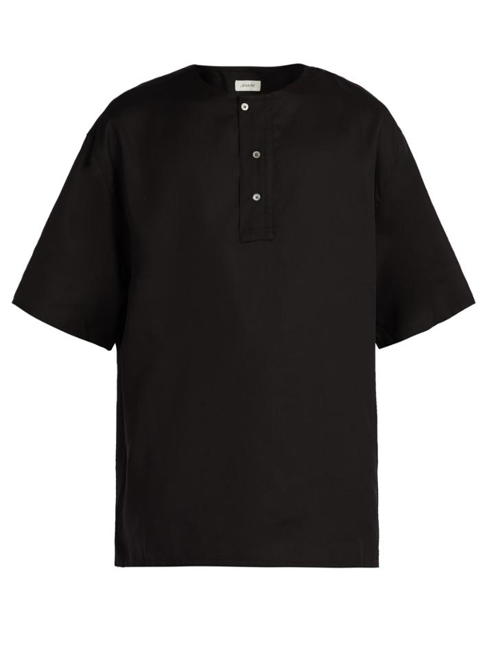 Lemaire Short-sleeved Henley Shirt