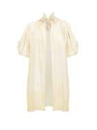 Matchesfashion.com William Vintage - Zandra Rhodes Silkscreened Pleated Satin Jacket - Womens - Ivory