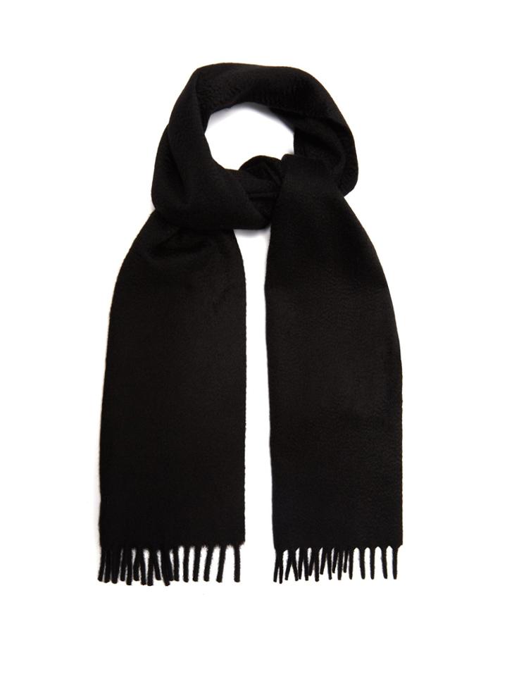 Prada Logo-embroidered Cashmere Scarf