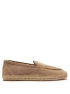 Matchesfashion.com Castaer - Nacho Suede Penny Loafer Espadrilles - Mens - Brown