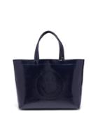 Matchesfashion.com Anya Hindmarch - Smiley Patent Leather Tote - Womens - Navy