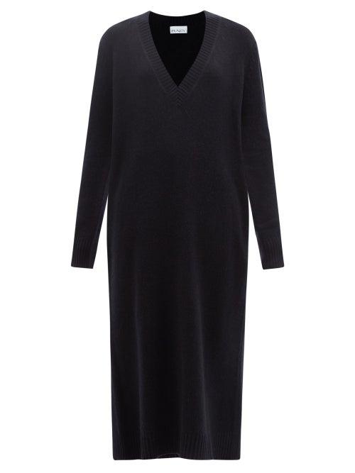 Raey - Recycled Cashmere-blend Deep V-neck Dress - Womens - Navy