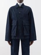 Lemaire - Oversized-pocket Denim Jacket - Womens - Dark Blue