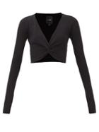 Le Ore - Rimini Twisted Recycled-jersey Long-sleeved Top - Womens - Black