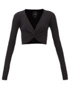 Le Ore - Rimini Twisted Recycled-jersey Long-sleeved Top - Womens - Black