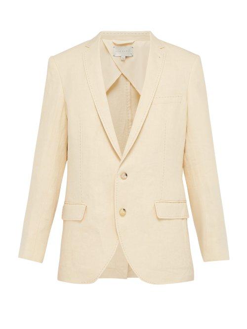 Matchesfashion.com Arj - The Eli Single Breasted Linen Blazer - Mens - Cream