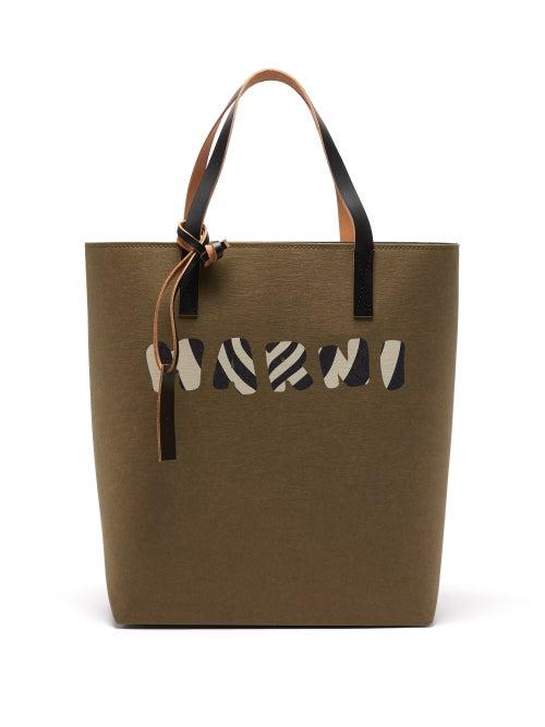 Marni - Tribeca Logo-print Tote Bag - Mens - Beige