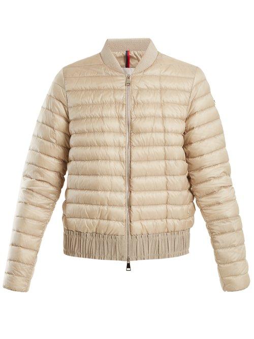 Matchesfashion.com Moncler - Barytine Quilted Down Bomber Jacket - Womens - Beige