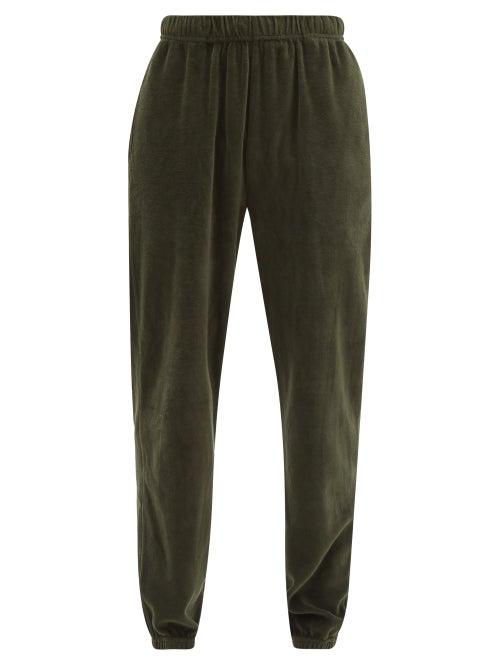 Matchesfashion.com Les Tien - Cotton-blend Velour Track Pants - Womens - Khaki