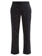 Matchesfashion.com Koch - Beaded Cotton Jacquard Trousers - Womens - Black Multi
