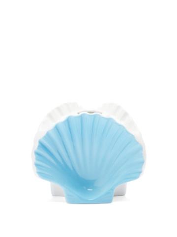 Matchesfashion.com Richard Ginori - Shell Ceramic Vase - Blue