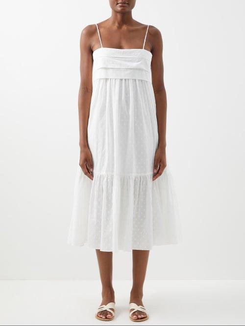 Loup Charmant - Iliana Polka-dot Cotton Dress - Womens - White