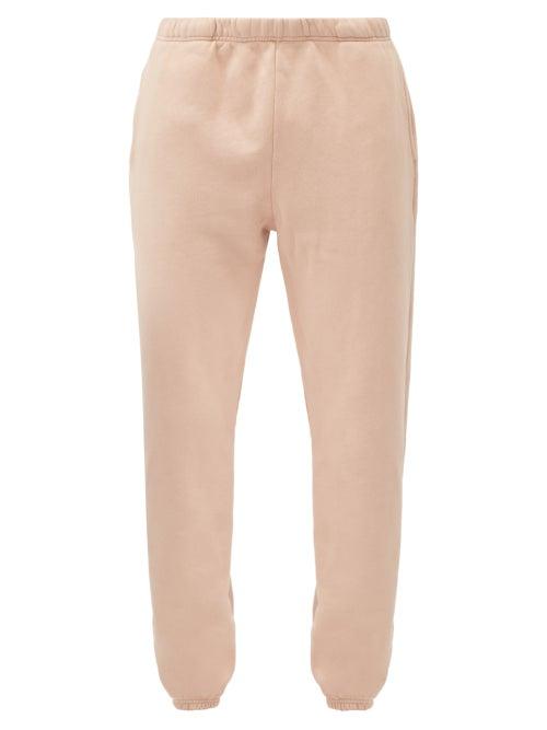 Matchesfashion.com Les Tien - Brushed-back Cotton-jersey Track Pants - Mens - Pink