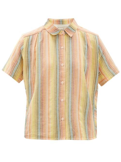 Matchesfashion.com Ace & Jig - Winnie Short Sleeved Cotton Shirt - Womens - Multi