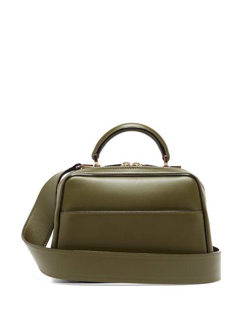 Matchesfashion.com Valextra - Serie S Small Smooth Leather Shoulder Bag - Womens - Khaki