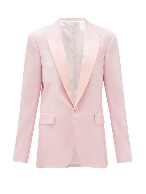 Matchesfashion.com Pallas Paris - Georgia Single-breasted Wool-crepe Jacket - Womens - Light Pink